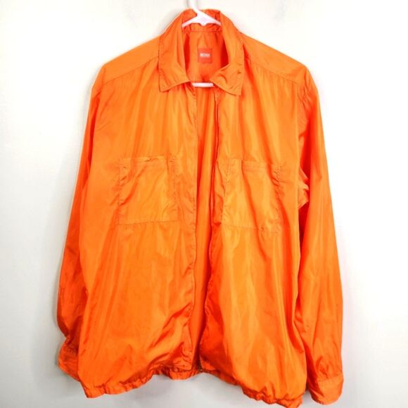 Boss Hugo Boss Mens Italian Made Dual Chest Pocket Full Zip Windbreaker Jacket M - Picture 3 of 8